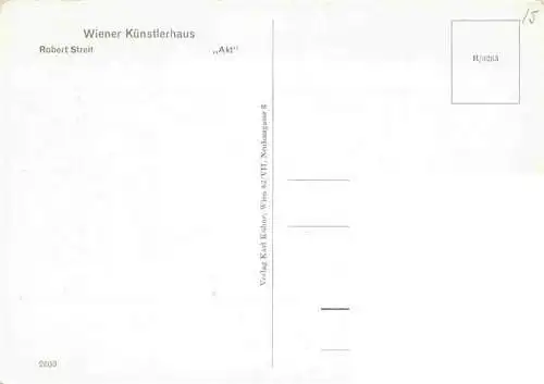 AK / Ansichtskarte  Verlag Wiener Kuenstler-Postkarte Nr. 2800 Robert Streit Akt