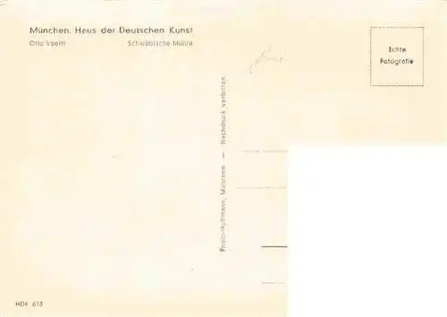 AK / Ansichtskarte  Verlag HDK Haus der Deutschen Kunst Nr. 618 Muenchen Otto Vaeltl Schwaebische Muehle 