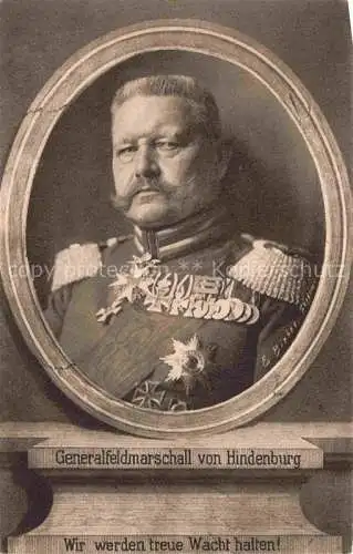 AK / Ansichtskarte  HINDENBURG  Paul von Politik Generalfeldmarschall