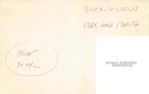 AK / Ansichtskarte  Busch Wilhelm Schriftsteller Max und Moritz