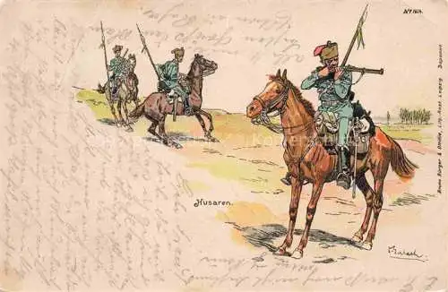 AK / Ansichtskarte  Husaren Militaria Kavallerie Pferde