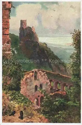 AK / Ansichtskarte HOFFMANN__Heinrich_Kuenstlerkarte ST. Ulrichsburg Ruine  