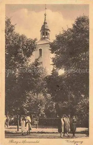 AK / Ansichtskarte  Burg Spreewald Brandenburg Kirchgang