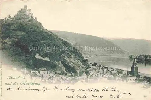 AK / Ansichtskarte  Braubach Rhein und die Marksburg