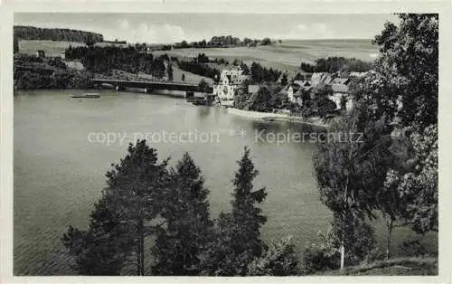 AK / Ansichtskarte  Saalburg Saale Thueringen am Stausee der Saaletalsperre