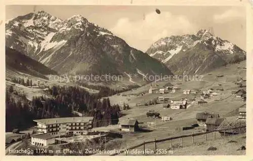 AK / Ansichtskarte  Hirschegg Kleinwalsertal Vorarlberg AT mit Elfer und Zwoelferkopf und Widderstein