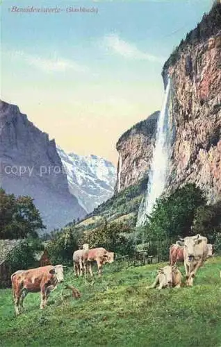 AK / Ansichtskarte  Lauterbrunnen BE Lauterbrunnental Wasserfall