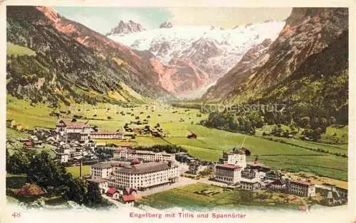 AK / Ansichtskarte  Engelberg  OW mit Titlis und Spannoerter