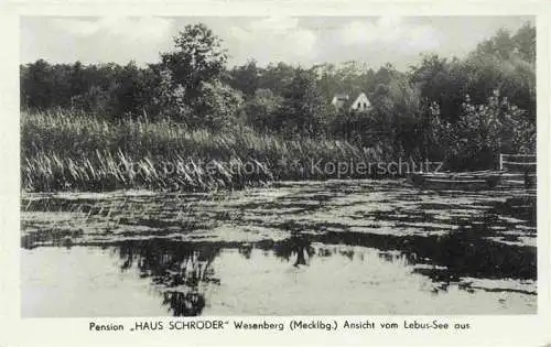 AK / Ansichtskarte  Wesenberg Mecklenburg Pension Haus Schroeder am Lebus See