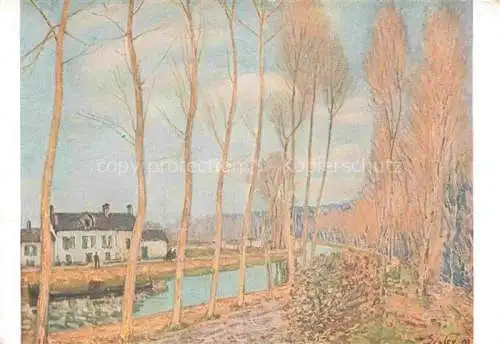 AK / Ansichtskarte  SISLEY Alfred (1839-1899) Kuenstlerkarte Loing Kanal 