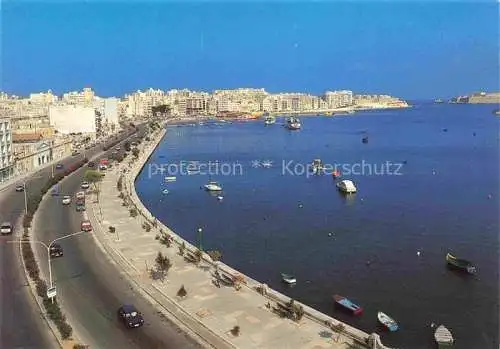 AK / Ansichtskarte  Sliema Malta Panorama Uferstrasse