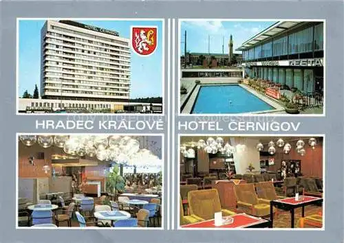 AK / Ansichtskarte  HRADEC KRALOVE Koeniggraetz CZ Hotel Cernigov Restaurant Swimming Pool