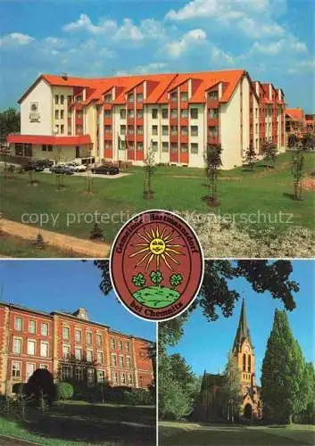 AK / Ansichtskarte  Hartmannsdorf Chemnitz Hotel Domizil Grund- und Mittelschule Kirche