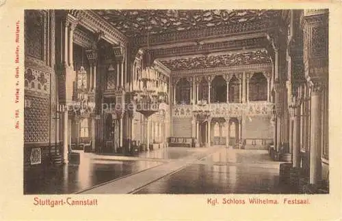 AK / Ansichtskarte  Bad Cannstatt Kgl Schloss Wilhelma Festsaal