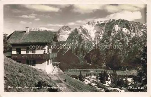 AK / Ansichtskarte  Kranzberghaus 1392m Mittenwald Bayern mit Karwendelgruppe