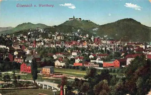 AK / Ansichtskarte  EISENACH Thueringen Panorama mit Wartburg