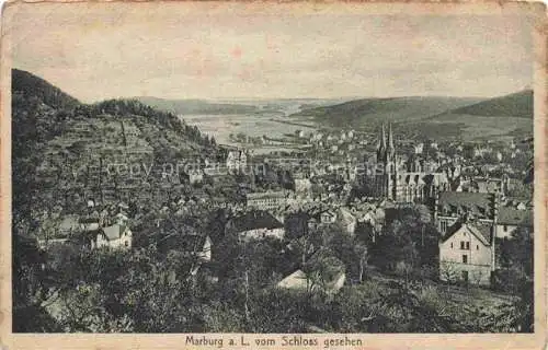 AK / Ansichtskarte  MARBURG  LAHN Blick vom Schloss