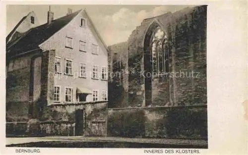 AK / Ansichtskarte  Bernburg Saale Kloster Inneres