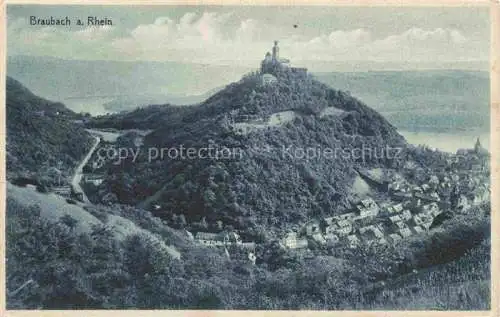 AK / Ansichtskarte  Braubach Rhein Panorama mit Schloss