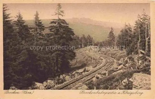 AK / Ansichtskarte  Brocken Harz Brockenbahnpartie am Koenigsberg