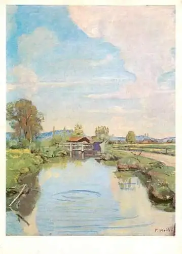 AK / Ansichtskarte  HODLER Ferdinand (1853-1918) Kuenstlerkarte Aarekanal bei Langenthal