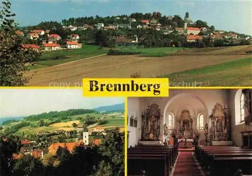 AK / Ansichtskarte  Brennberg Panorama Kirche Inneres