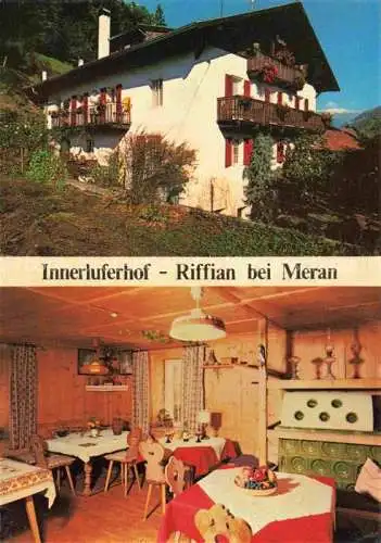 AK / Ansichtskarte  Riffian Meran IT Urlaub am Bauernhof Innerluferhof Gastraum Kaminzimmer