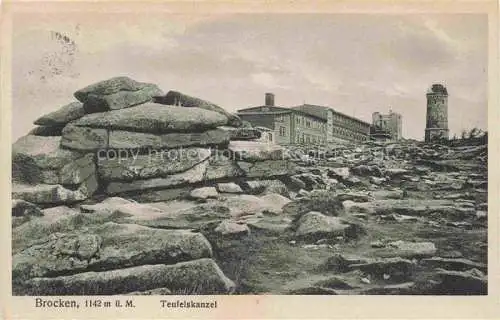 AK / Ansichtskarte  Brocken Harz Teufelskanzel