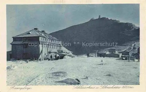 AK / Ansichtskarte  Schlesierhaus Schlesiertalbaude 1400m Riesengebirge PL mit Schneekoppe