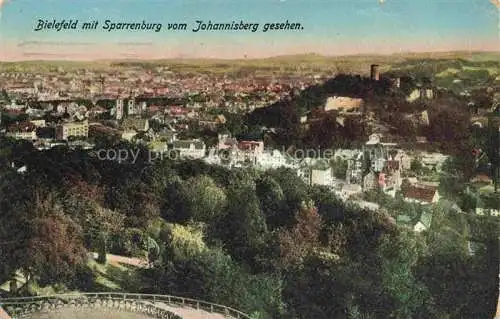 AK / Ansichtskarte  BIELEFELD mit Sparrenburg vom Johannisberg gesehen Feldpost