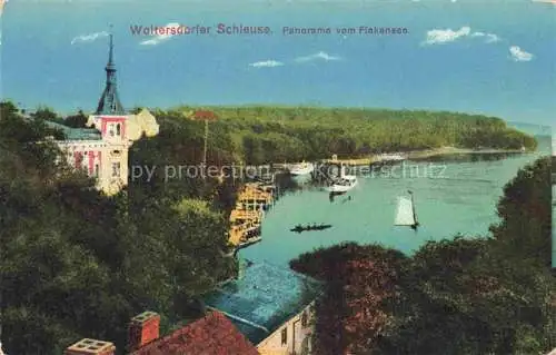 AK / Ansichtskarte  Woltersdorf Erkner Brandenburg Woltersdorfer Schleuse Panorama vom Flakensee