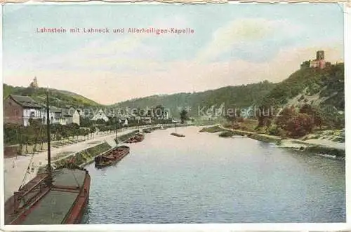 AK / Ansichtskarte  Lahnstein mit Lahneck und Allerheiligen Kapelle