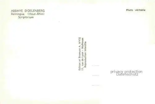 AK / Ansichtskarte  Reiningue Reiningen 68 Haut-Rhin Abbaye d'Oelenberg Scriptorium