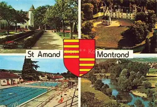 AK / Ansichtskarte  Saint-Amand 18-Montrond Le musee Mouillant Le Piscine Vue generale