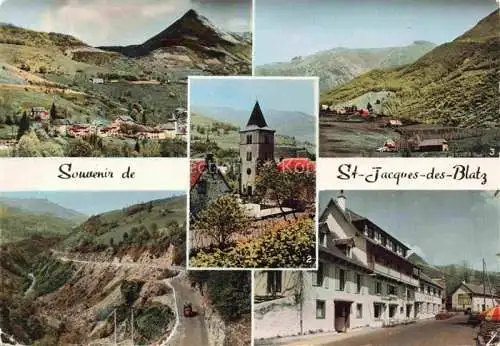 AK / Ansichtskarte  St-Jacques-des-Blats Aurillac 15 Cantal Vue generale Eglise Plomb du Cantal Pas de Compaing Le Chalet fleuri