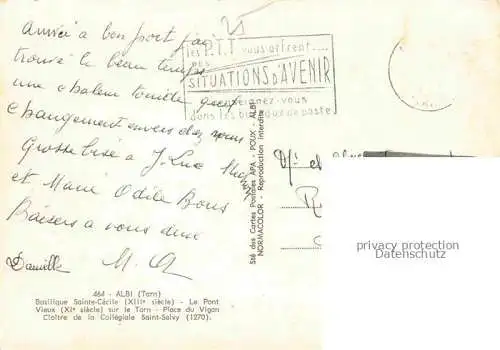 AK / Ansichtskarte  Albi 81 Tarn Basilique Sainte Cecile Le Pont Vieux sur le Tarn Place du Vigan Cloitre de la Collegiale Saint Salvy