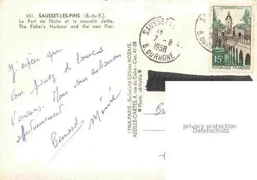 AK / Ansichtskarte  Sausset-les-Pins Istres 13 Bouches-du-Rhone Le Port de Peche et la nouvelle Jetee
