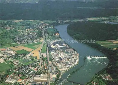 AK / Ansichtskarte  Rheinfelden Baden BW Fliegeraufnahme mit Schloss Beuggen am Rhein