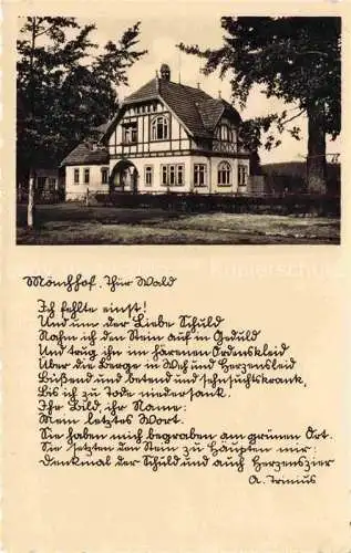 AK / Ansichtskarte  Moenchhof Elgersburg Thueringen Waldgasthof Thueringer Wald Gedicht Poesie