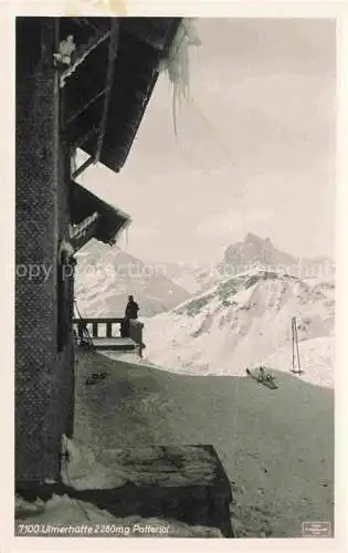 AK / Ansichtskarte  Ulmerhuette 2280m Vorarlberg AT Berghuette Alpen Winterpanorama