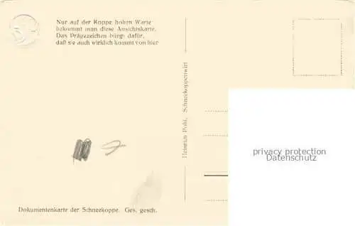 AK / Ansichtskarte  Karpacz Krummhuebel Riesengebirge PL Letzter Aufstieg zu den Koppenhaeusern Dokumentenkarte der Schneekoppe