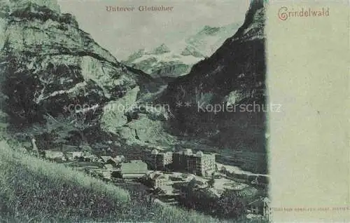 AK / Ansichtskarte  Grindelwald BE Panorama Blick gegen Unteren Gletscher Berner Alpen