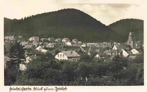 AK / Ansichtskarte  Friedrichroda Thueringen Ortsansicht mit Kirche Blick zum Gottlob