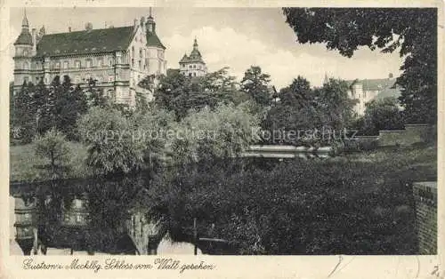 AK / Ansichtskarte  Guestrow Mecklenburg Vorpommern Schloss Ansicht vom Wall aus