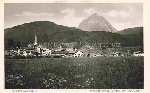 AK / Ansichtskarte  Seefeld Tirol AT Panorama Ortsansicht mit Kirche Blick gegen Hochmund