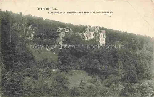 AK / Ansichtskarte  Bad Berka Logierhaeuser Sophienhoehe und Schloss Rodberg