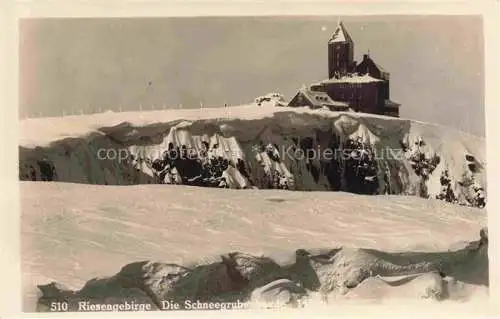 AK / Ansichtskarte  Karpacz Krummhuebel Riesengebirge PL Schneegrubenbaude Winterpanorama