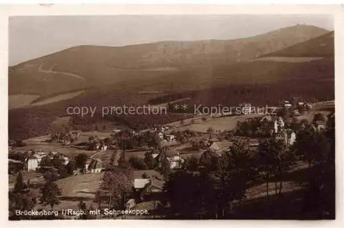 AK / Ansichtskarte  Brueckenberg Krummhuebel Riesengebirge PL Panorama Blick gegen Schneekoppe