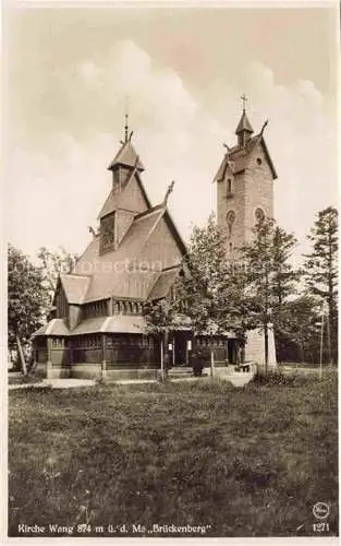 AK / Ansichtskarte  Brueckenberg Krummhuebel Riesengebirge PL Kirche Wang