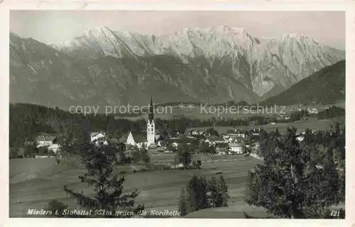 AK / Ansichtskarte  Mieders Stubaital Tirol AT Panorama Blick gegen die Nordkette